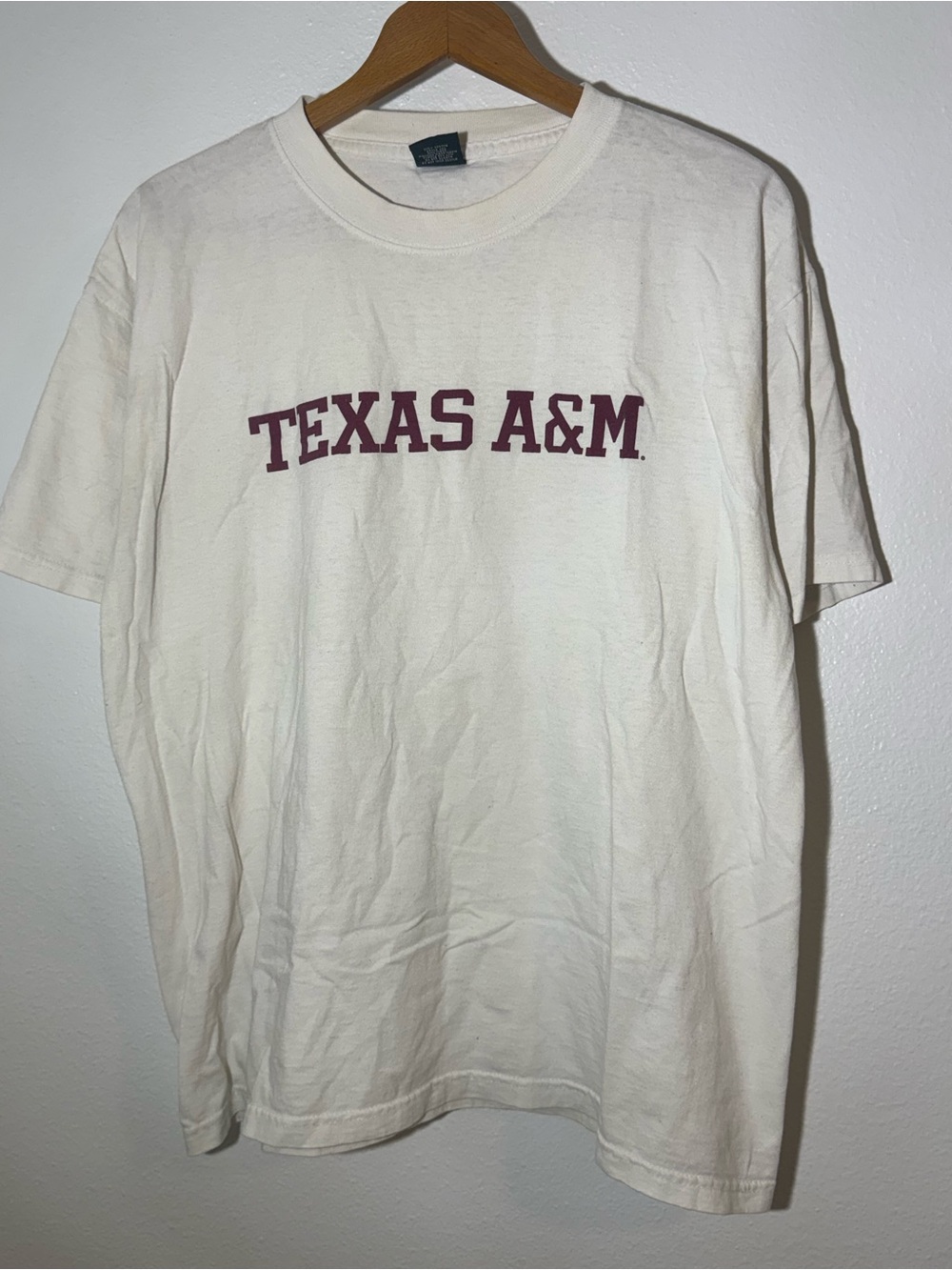 Vintage Texas A&M White Logo Tee
